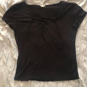 Black Cropped Tee